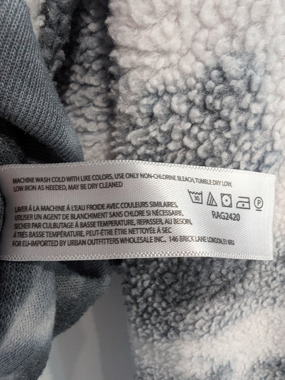 Intimately Free People Kelly Washed Tie-Dye Sweatshirt Size Small Gray/White - Picture 4 of 5